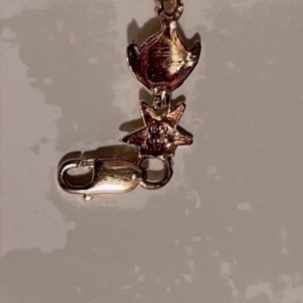 14k Gold Seashell Starfish Sand Dollar Bracelet - Picture 4 of 4